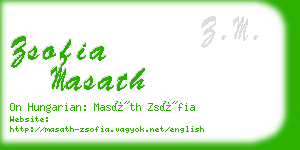 zsofia masath business card